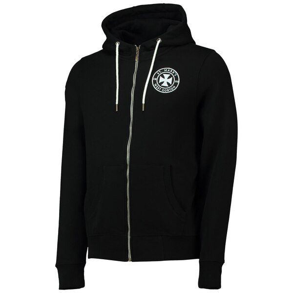 Manchester City St Marks Zip Thru Hoodie Black Mens Mcfc