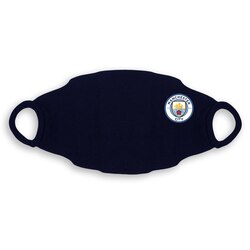 Manchester City 3 Pack Face Coverings Black White Navy Adults Mcfc